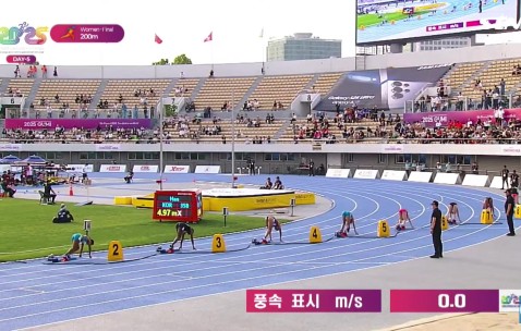 快0.01秒！亚锦赛女子200米：16岁陈妤颉22秒97力压卫冕冠军夺金